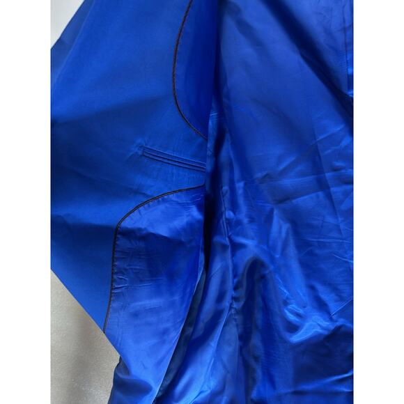 COOFANDY Men Royal Blue XXL Evening Suit Blazer Jacket 2/3 Button-Prom-Holiday - Picture 10 of 10